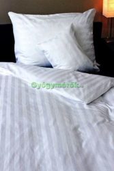 5 részes pamut,-szatén ágynemű huzat garnitúra (Fehér csíkos)10135