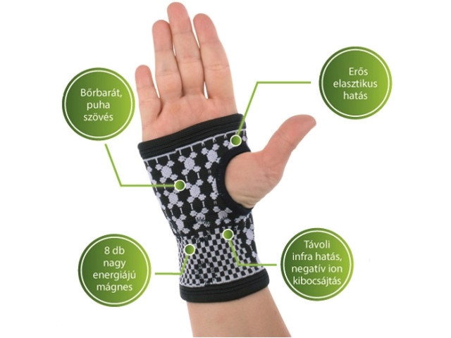Image of Mágneses csukló- és kézfejszorító turmalinnal - Vivafit